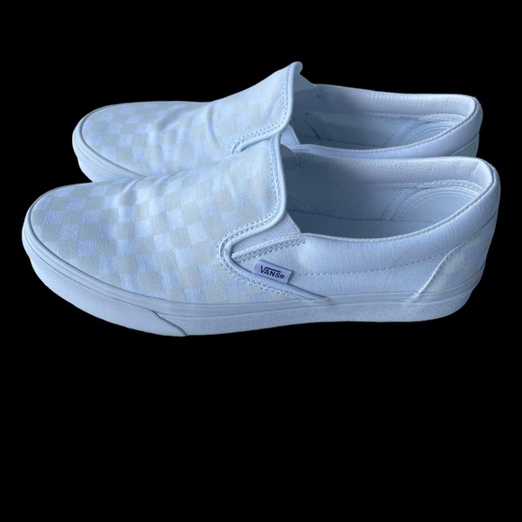 Vans Other - Vans Sneakers Unisex M10.5/W12 White Classic Checkerboard Slip Ons